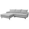 Kutna Garnitura Wave - svijetlo siva/crna, Moderno, tekstil/metal (189/266cm) - Modern Living