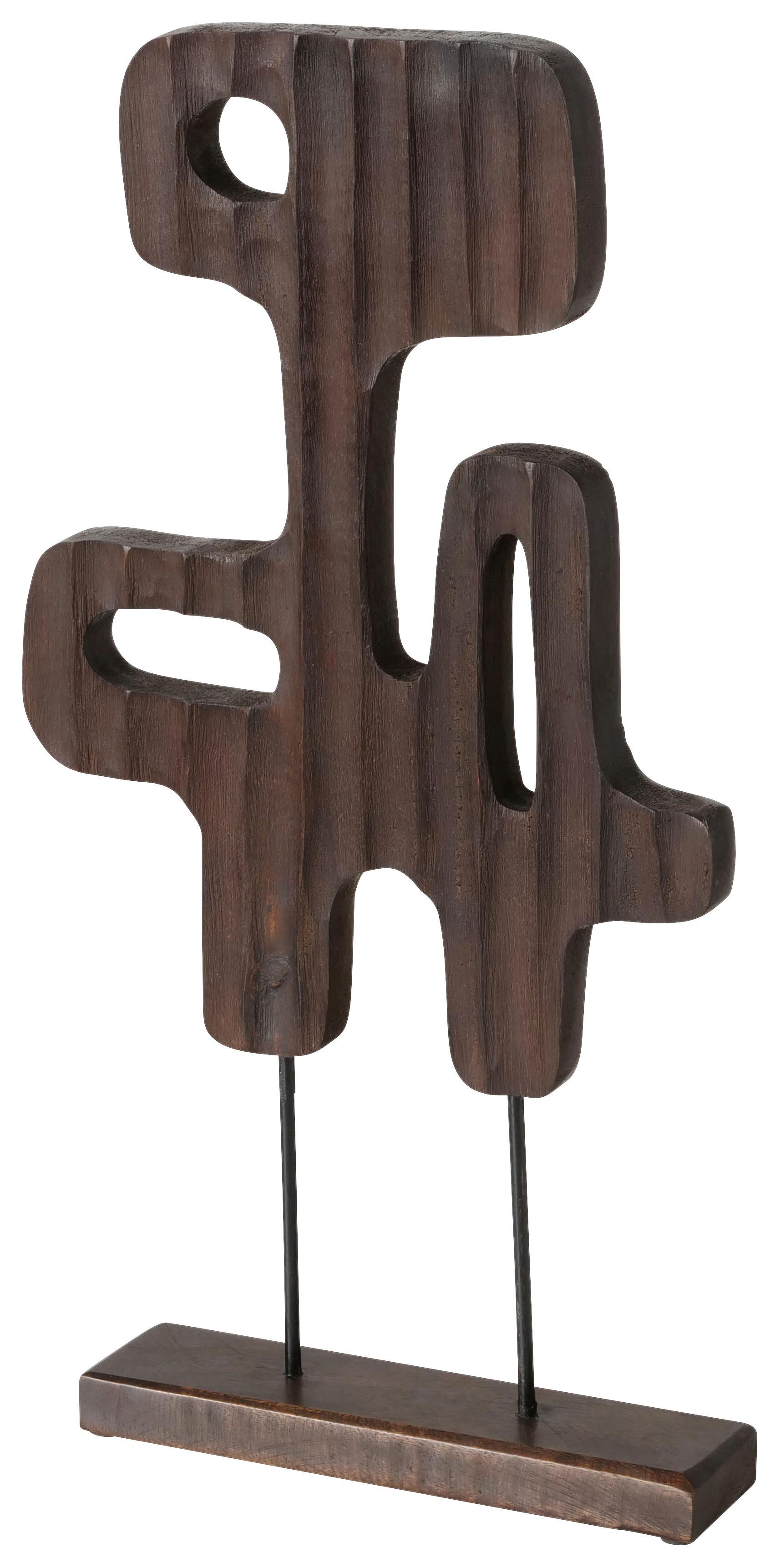 Skulptur Estran II Dunkelbraun - Dunkelbraun, MODERN, Holz (27/6,2/51,3cm) - Mömax