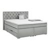 Boxspringbett Chester Grün ca. 160x200cm - Schwarz/Grün, Holzwerkstoff/Kunststoff (160/200cm) - Mömax