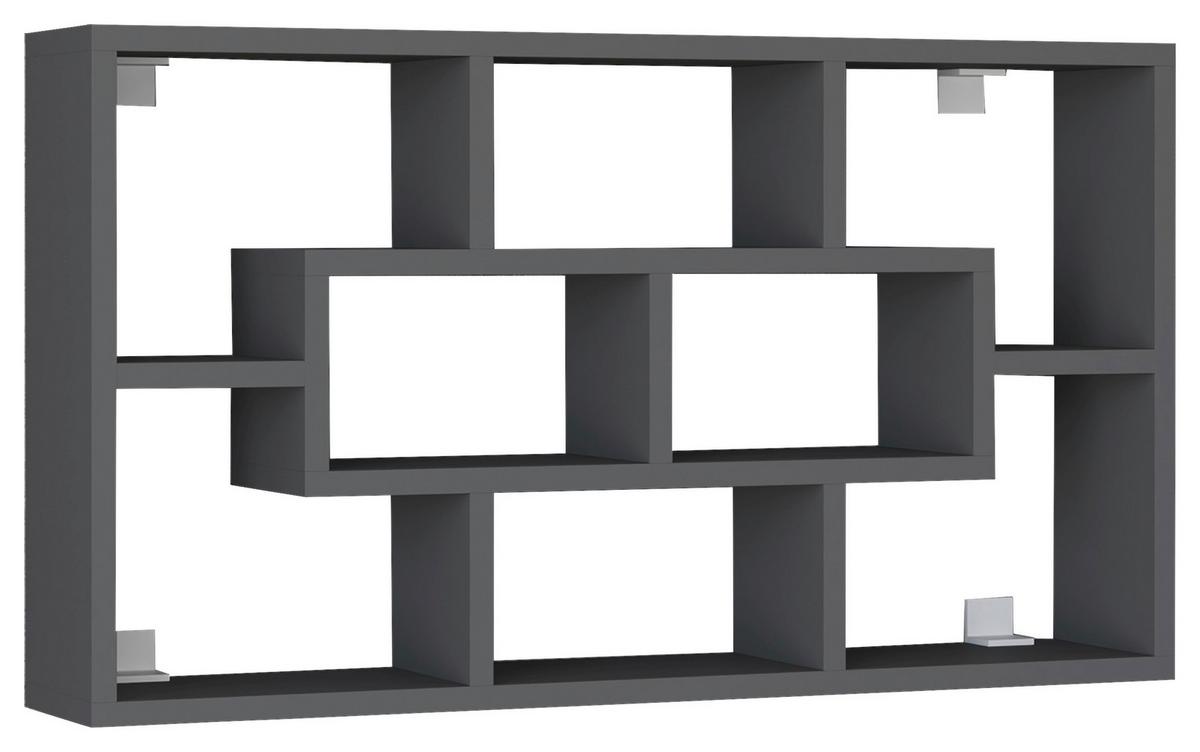 Stenski Regal Opila, Antracit - antracit, Moderno, leseni material (85/48/16cm) - MID.YOU