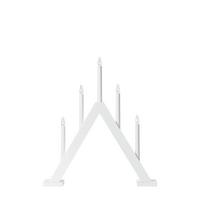 Weichnachtspyramide Ariele Weiß - Weiß, Basics, Holz (46/52,5/8cm) - Markslöjd