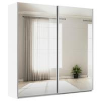 Ormar S Kliznim Vratima Feldkirch - bijela/srebrne boje, Moderno, staklo/drvni materijal (225/229/62cm) - Modern Living