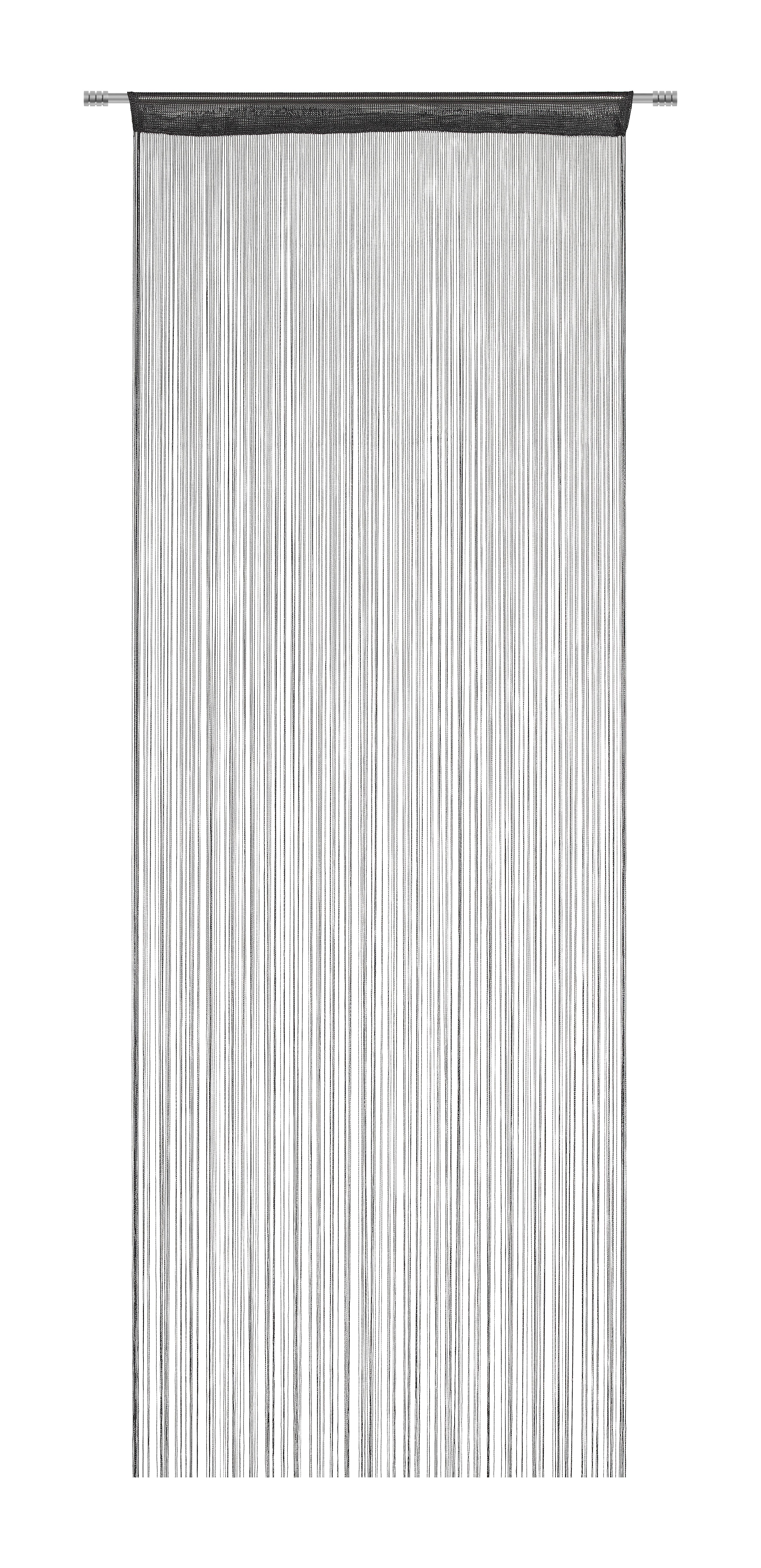 Fadenstore Franz in Schwarz ca. 90x245cm - Schwarz, Textil (90/245cm) - Modern Living