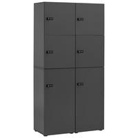 Garderobna Omarica Locked, Antracit - bela/antracit, Design (90,8/185,2/40,65cm) - MID.YOU