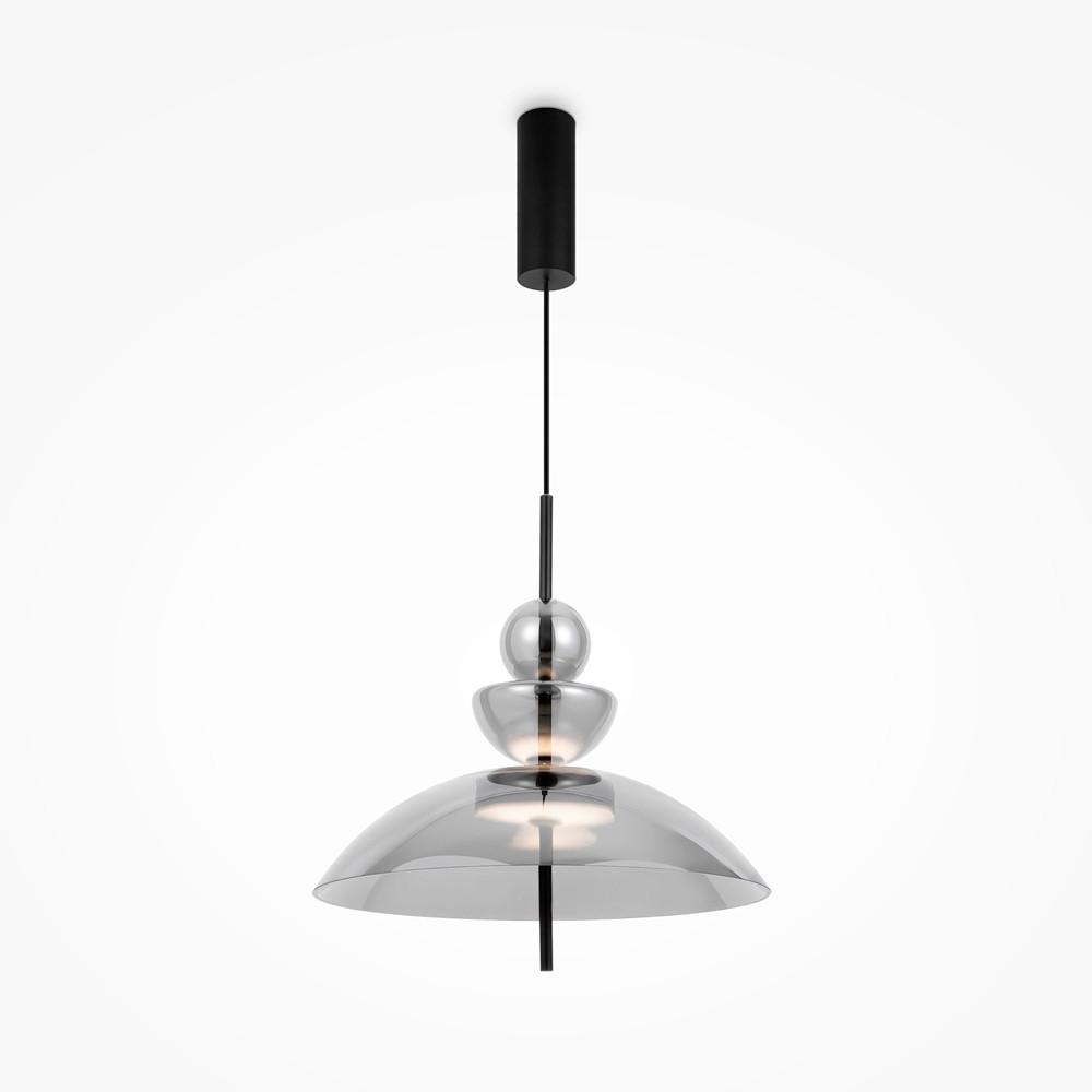 Pendelleuchte Bangkok Schwarz max. 12 Watt - Schwarz, Modern, Glas/Metall (40/68cm) - MAYTONI