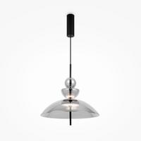 Pendelleuchte Bangkok Schwarz max. 12 Watt - Schwarz, MODERN, Glas/Metall (40/68cm) - MAYTONI