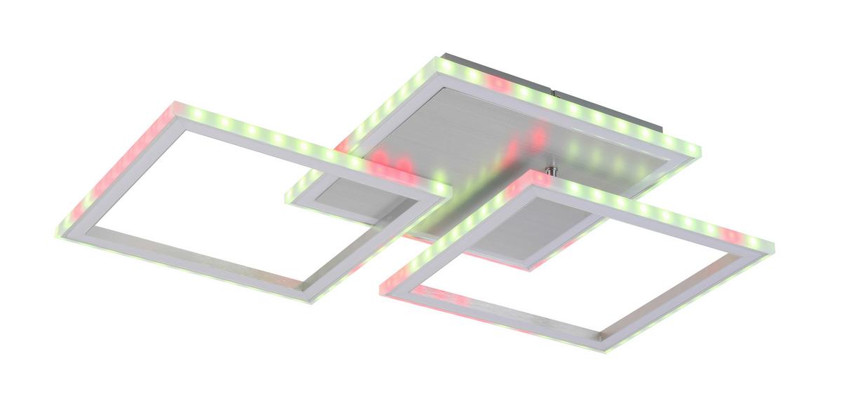 Led Mennyezeti Lámpa Qinton - alumíniumszínű, Romantik / Landhaus, műanyag/fém (95/44/7,3cm) - Premium Living