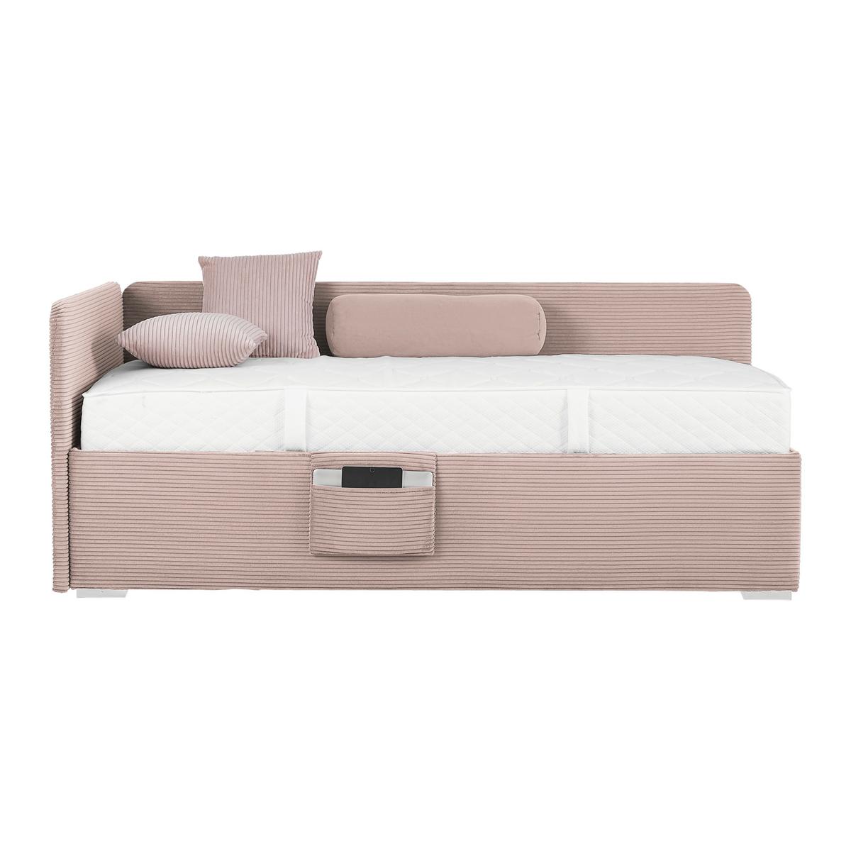 Bett Remi Pink ca. 90x200cm - Chromfarben/Pink, KONVENTIONELL, Holz/Kunststoff (90/200cm) - Mömax