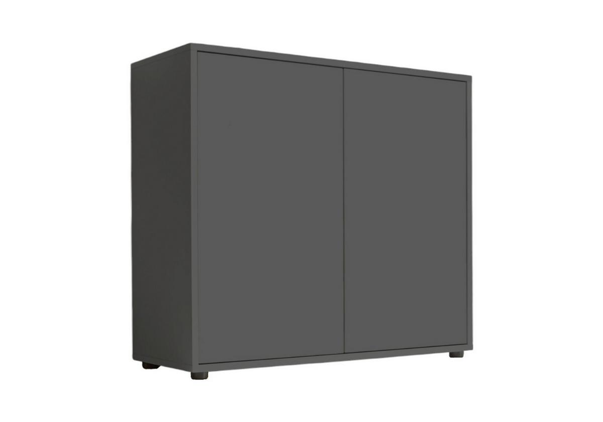 Kommode Mailand Typ 4 Anthrazit - Anthrazit/Schwarz, MODERN, Holzwerkstoff/Kunststoff (79/73/33cm) - MID.YOU