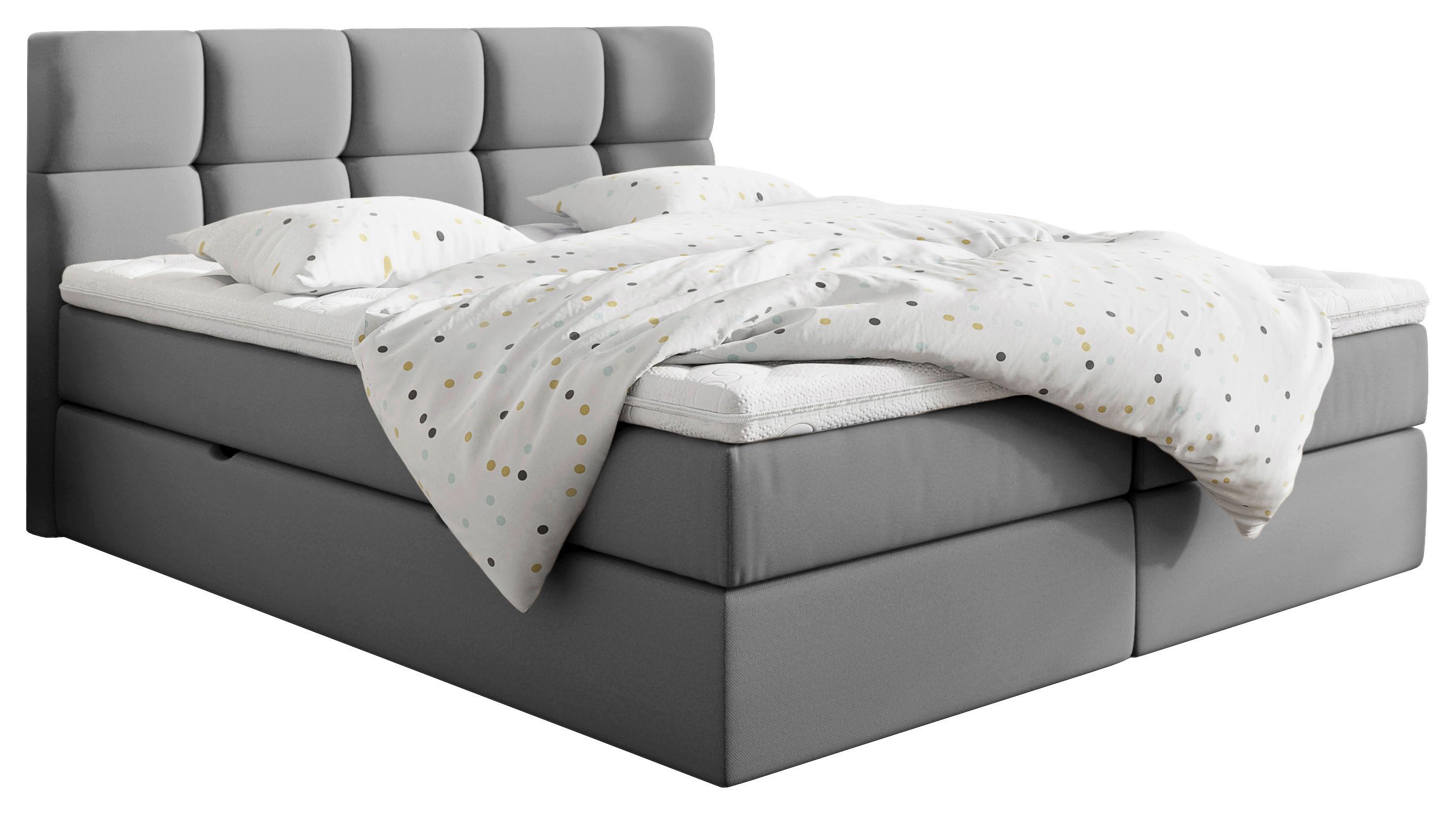 ŁÓŻKO SKRZYNIOWE LORIE - ciemnoszary, Modern, materiał drewnopochodny/drewno (200/220cm) - Livetastic
