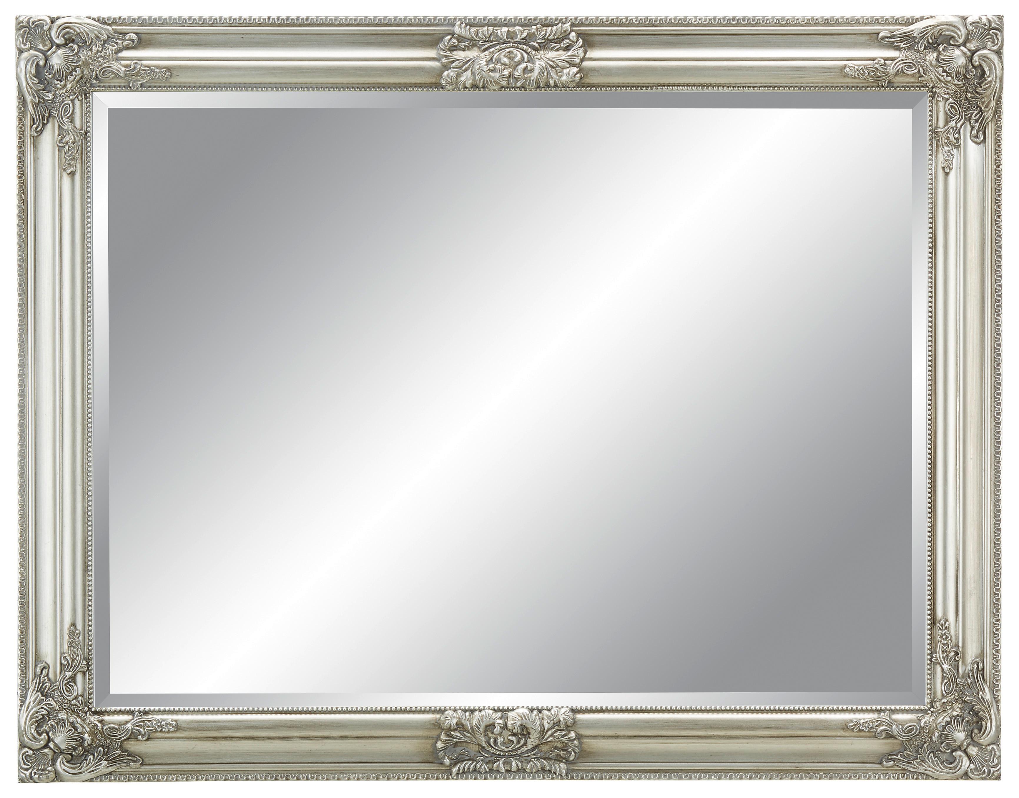 Fali Tükör Ezüstszínű Fakeret Barock - ezüst, Romantik / Landhaus, Üveg/fa (70/90/3cm) - Mömax