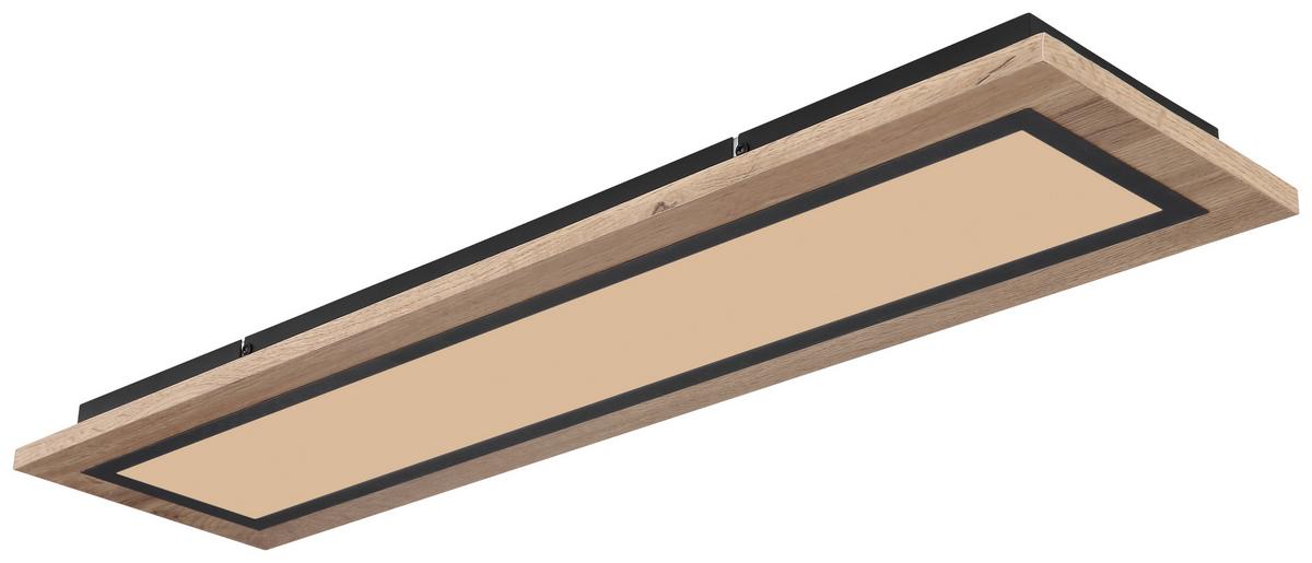 LED-DECKENLEUCHTE 67292DCCT  BRAUN/OPAL/SCHWARZ - Dunkelbraun/Opal, Basics, Kunststoff/Metall (80/20/5,5cm) - Globo
