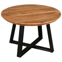 Couchtisch Safaga in Schwarz/Natur - Schwarz/Naturfarben, Natur, Holz/Metall (70/70/45cm) - Zandiara
