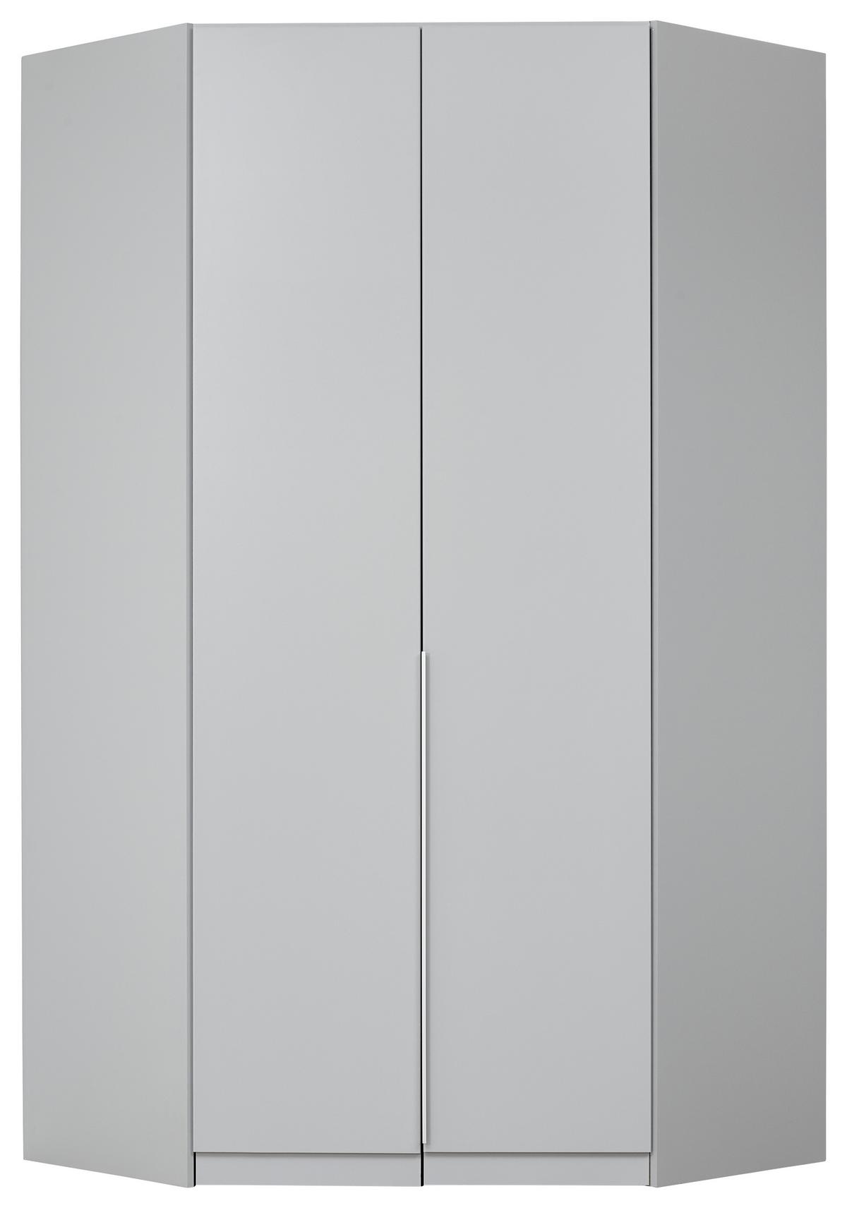 Dulap pe colț ALABAMA - gri deschis, Modern, material pe bază de lemn (117/229/117cm)