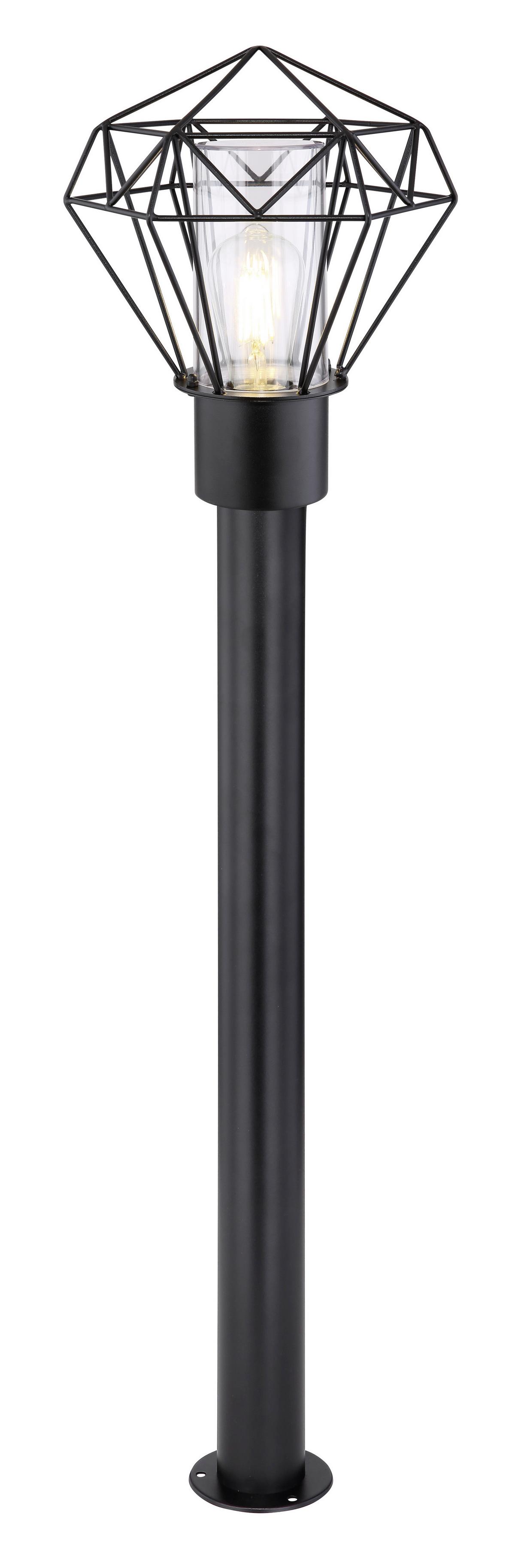 WEGELEUCHTE HORACE - Klar/Schwarz, Basics, Kunststoff/Metall (22,5/25,5/100cm) - Globo