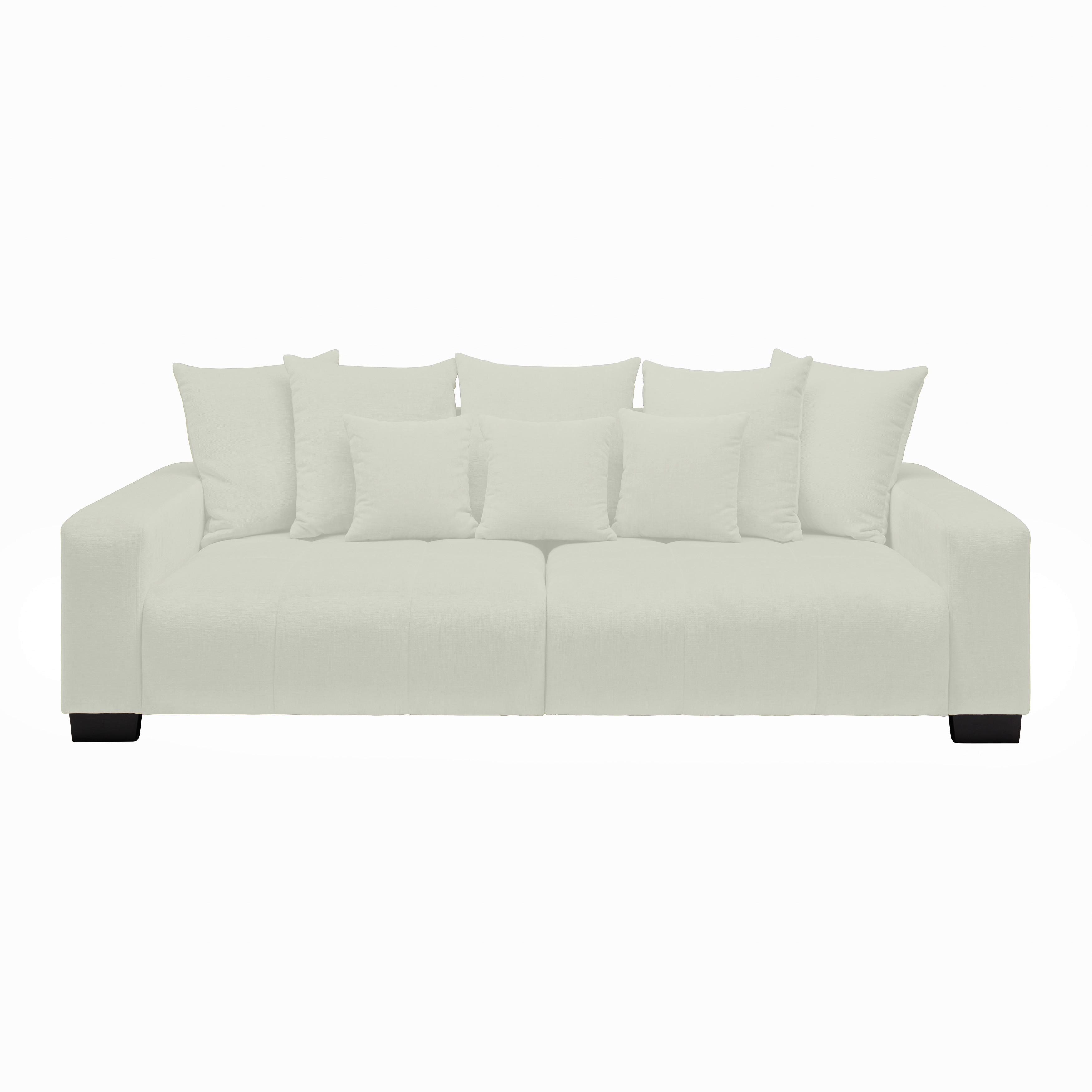 Bigsofa Matteo Weiß - Schwarz/Weiß, MODERN, Holz (246/93/124cm) - Based