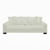 Bigsofa Matteo Weiß - Schwarz/Weiß, MODERN, Holz (246/93/124cm) - Based