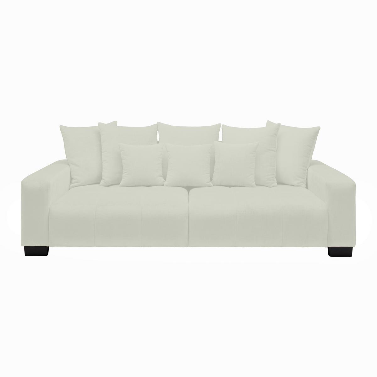 Bigsofa Matteo Weiß - Weiss/Schwarz, Modern, Holz (246/93/124cm) - Based