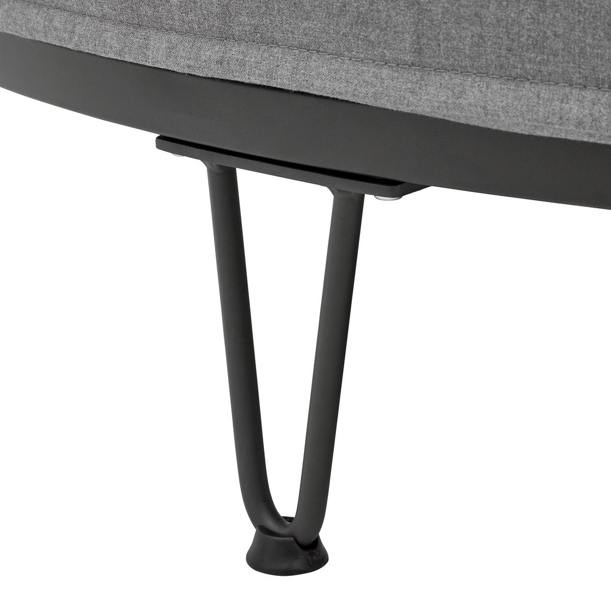 Sonneninsel "Evelina", Outdoorgewebe,inkl LED-Leuchte - Dunkelgrau, Modern, Textil/Metall (130/66cm) - Bessagi Garden