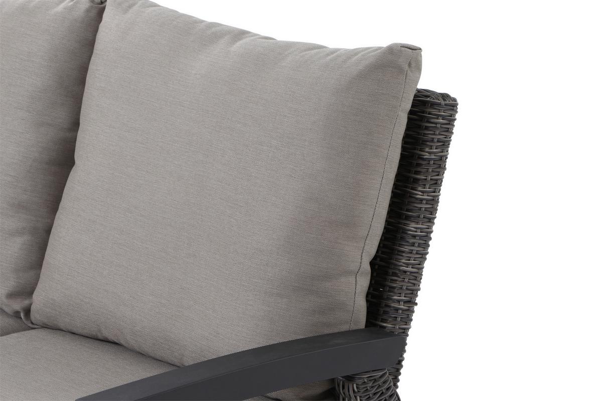 Loungegarnitur Corido Grau - Grau, Basics, Keramik/Kunststoff (302/88/219cm) - Siena Garden