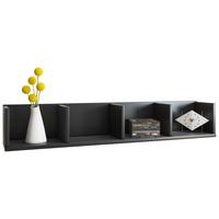 Wandregal in Schwarz Honsa - Schwarz, KONVENTIONELL, Holzwerkstoff (97/15/17cm) - MID.YOU