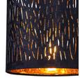 Deckenleuchte Samti max. 60 Watt - Goldfarben/Schwarz, LIFESTYLE, Textil/Metall (20/17cm) - Modern Living Deckenleuchte Samti max. 60 Watt - Goldfarben/Schwarz, LIFESTYLE, Textil/Metall (20/17cm) - Modern Living