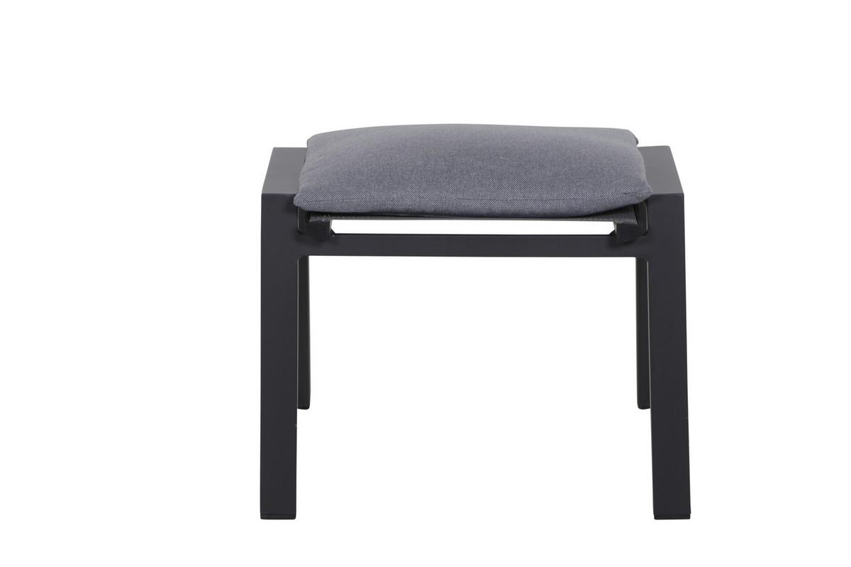 Gartenhocker Valencia Anthrazit - Anthrazit, Basics, Kunststoff/Textil (57/44,5/49,5cm) - Siena Garden