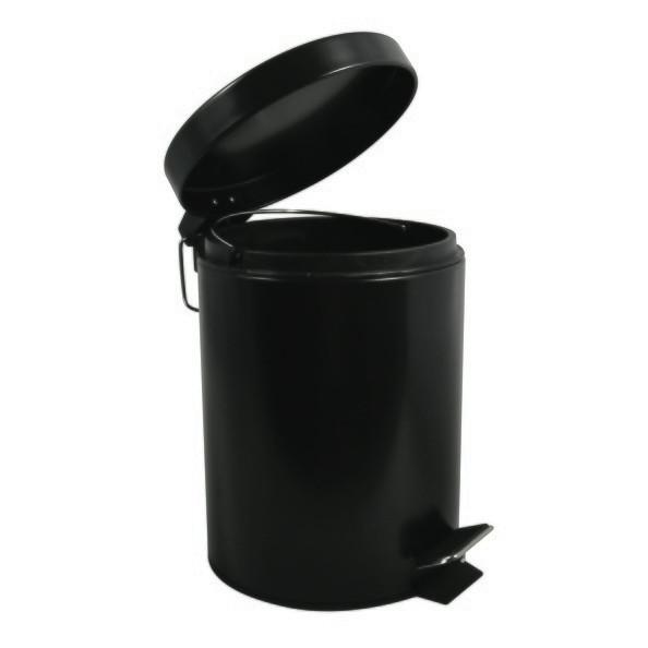 Treteimer 100266 - Schwarz, Basics, Kunststoff/Metall (20,5/27,7cm)
