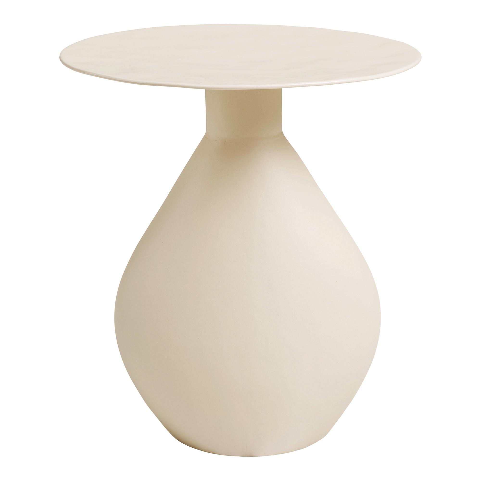 Beistelltisch Calais Creme ca. 36x36x40 cm - Creme, Design, Metall (36/36/40cm) - MID.YOU