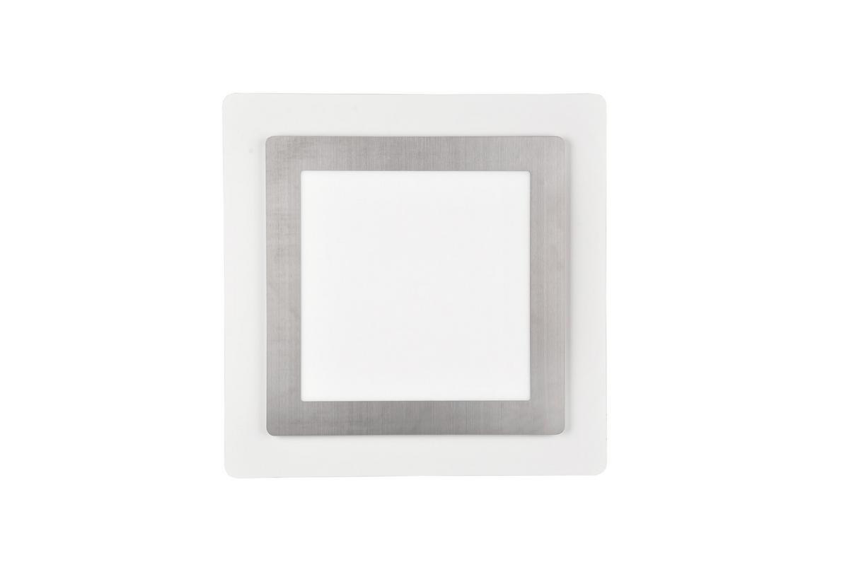 LED-Deckenfarbe Morgan in Weiß/Nickel max. 46 Watt - Weiß/Nickelfarben, Design, Metall (45/45/4,2cm) - Trio Leuchten