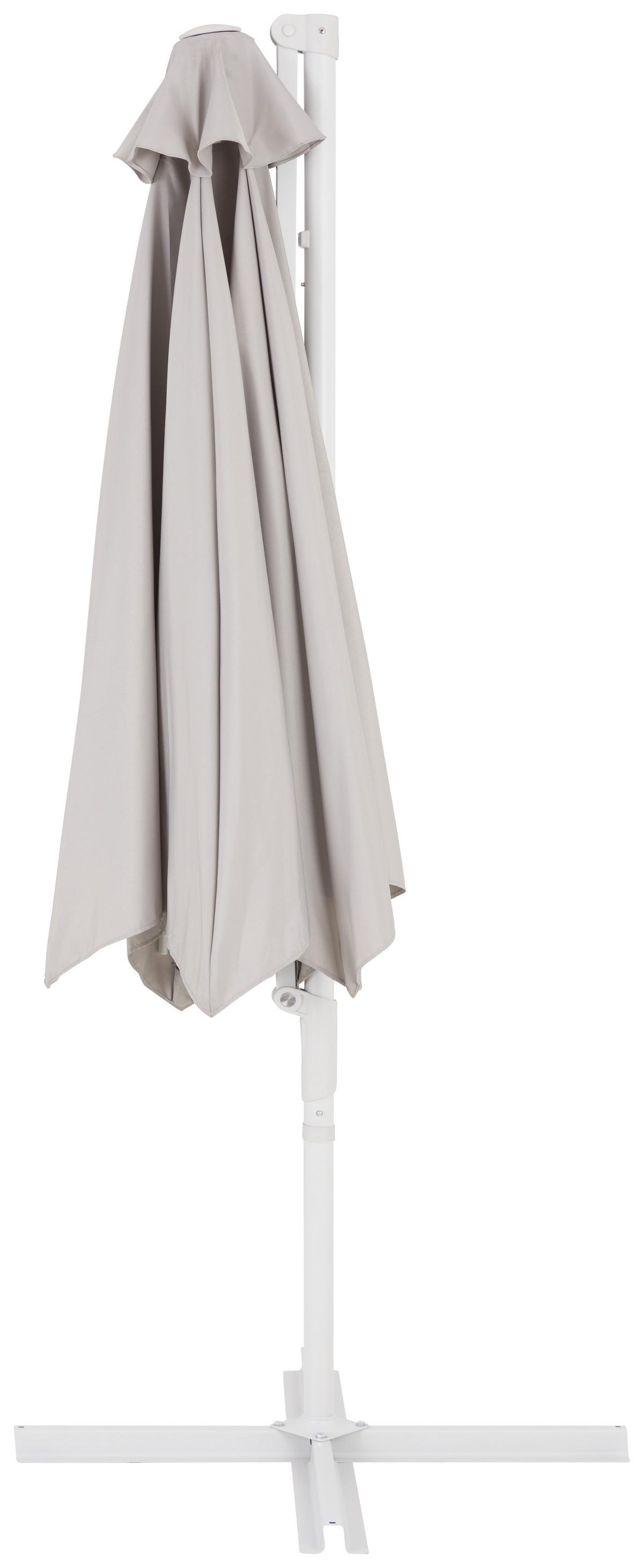 Ampelschirm Agostino in Grau - Grau, Modern, Textil/Metall (300/250/300cm) - Mömax