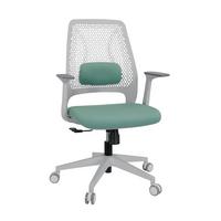 Pisarniški Stol Parferio W, Meta Zelena - bela/metino zelena, Basics, umetna masa/tekstil (63/99/56cm) - MID.YOU