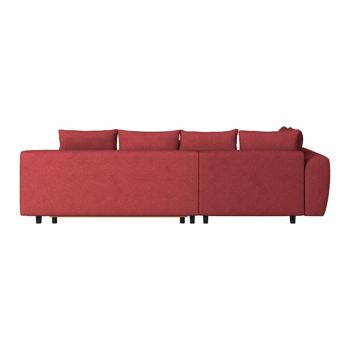 Kutna Garnitura Mendoza - crvena/crna, Design, tekstil/drvo (197/309cm) - Modern Living