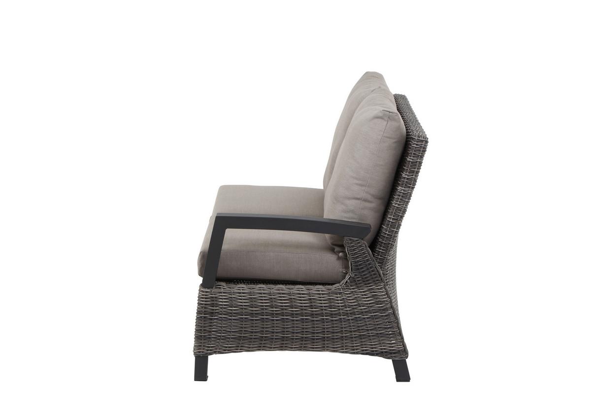 Loungegarnitur Corido Grau - Grau, Basics, Keramik/Kunststoff (302/88/219cm) - Siena Garden