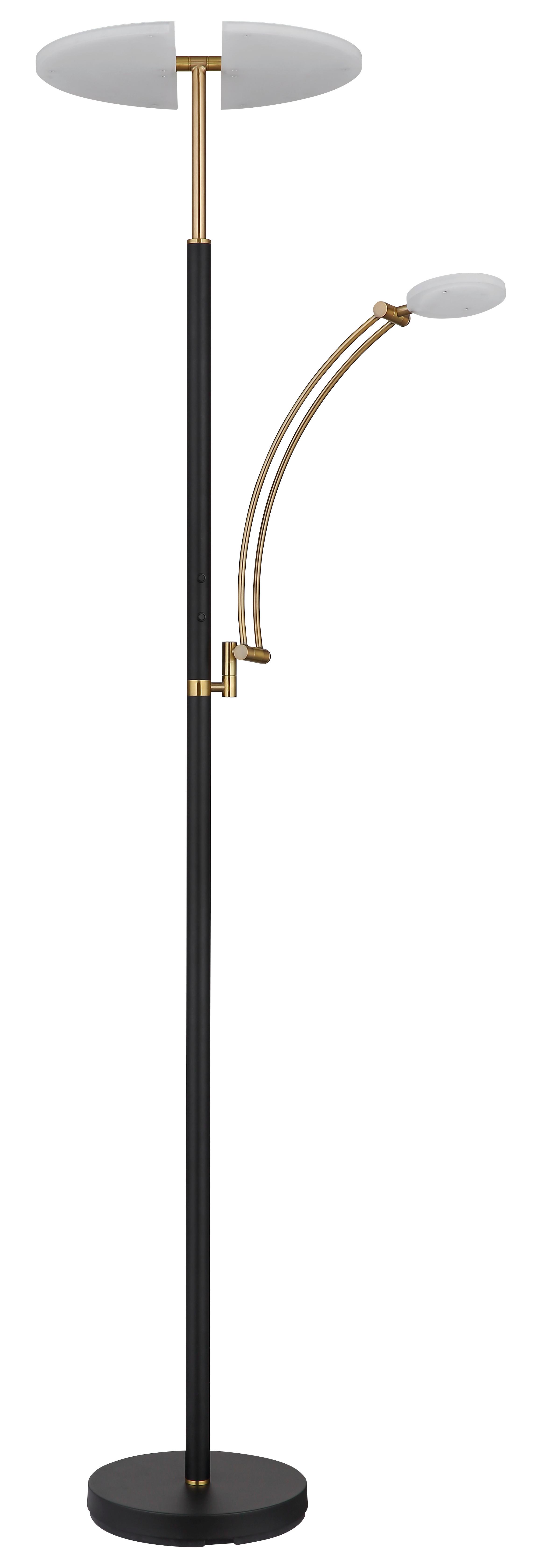 LED-DECKENFLUTER 58909B - Weiss/Schwarz, Design, Kunststoff/Metall (80/40,5/183cm) - Globo