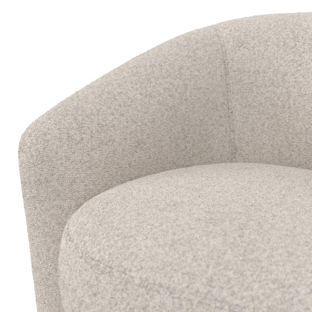 Sofa Isabel Creme Webstoff - Creme/Schwarz, MODERN, Holz/Kunststoff (197/72/86cm) - Bessagi Home