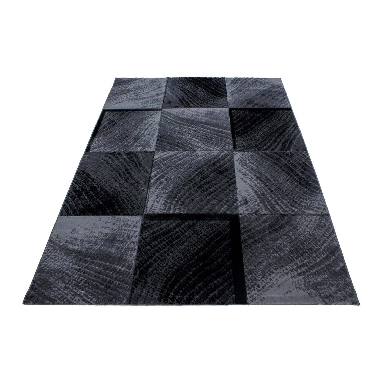 Webteppich Plus Schwarz ca. 80x150cm - Schwarz, Design, Textil (80/150cm)