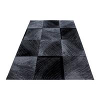 Webteppich Plus Schwarz ca. 160x230cm - Schwarz, Design, Textil (160/230cm)