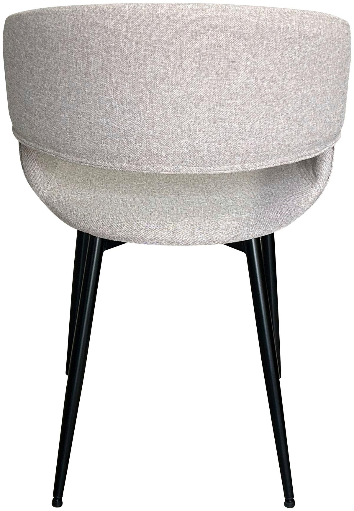 KRZESŁO Z PODŁOKIETNIKAMI RICKO - jasnoszary/czarny, Design, metal/tkanina (52/77/50,5cm) - Boxxx