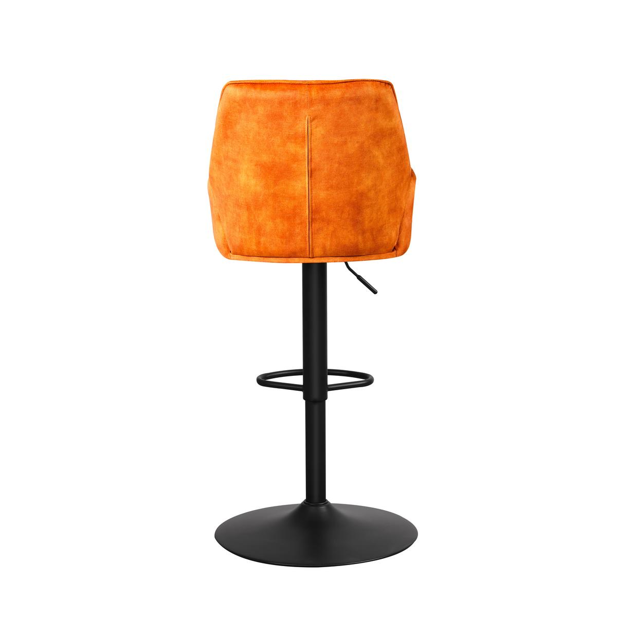Set Barskih Stolov Donny, Oranžna, 2 Kos - zlate barve/črna, Moderno, kovina/tekstil (54/100/58cm) - MID.YOU