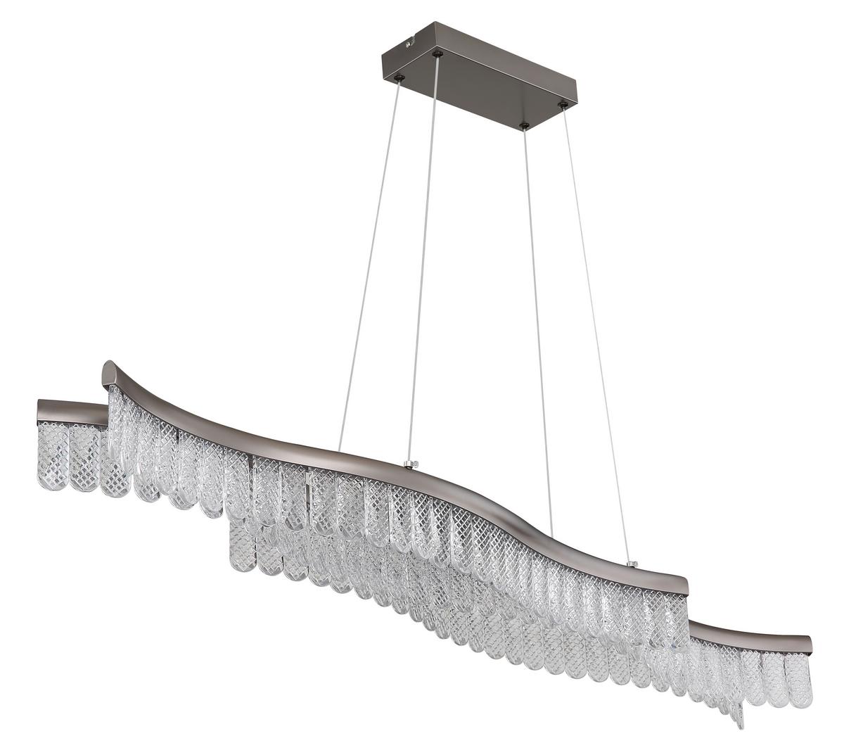 Led Viseća Svjetiljka Juliet - boje grafita/prozirno, Konvencionalno, metal/plastika (108cm) - Globo