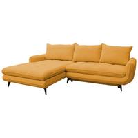 Kutna Garnitura Wave - tamno žuta/crna, Moderno, tekstil/metal (189/266cm) - Modern Living