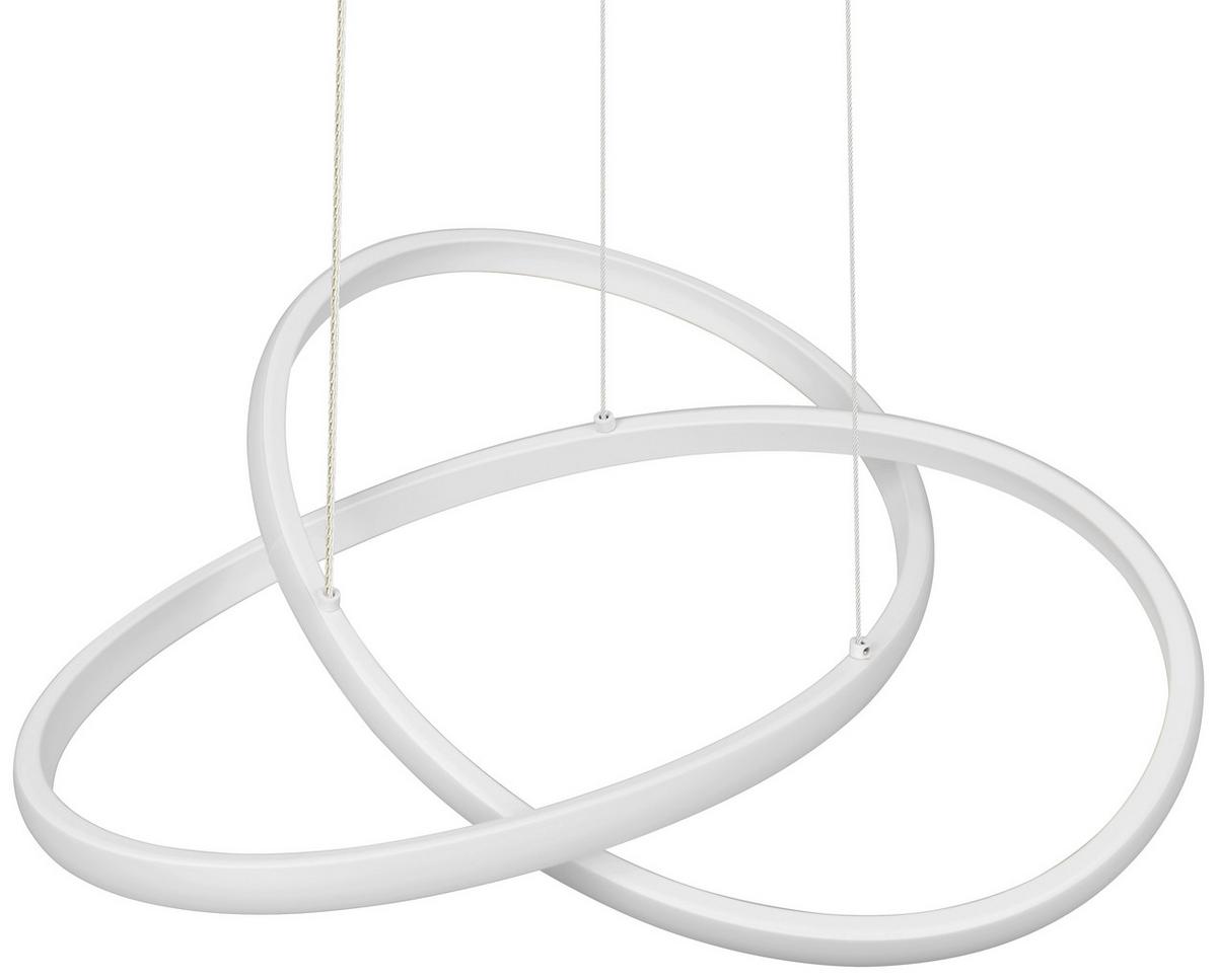 Lampă suspendată cu LED Maximilian - alb, Konventionell, plastic/metal (50/150cm) - Mömax