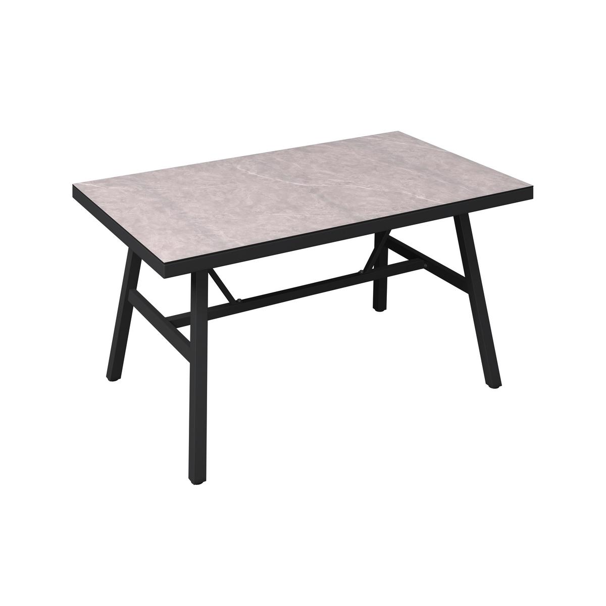 Loungegarnitur Anna Grau, 5-teilig - Dunkelgrau/Hellgrau, MODERN, Glas/Textil (135/68/80cm)