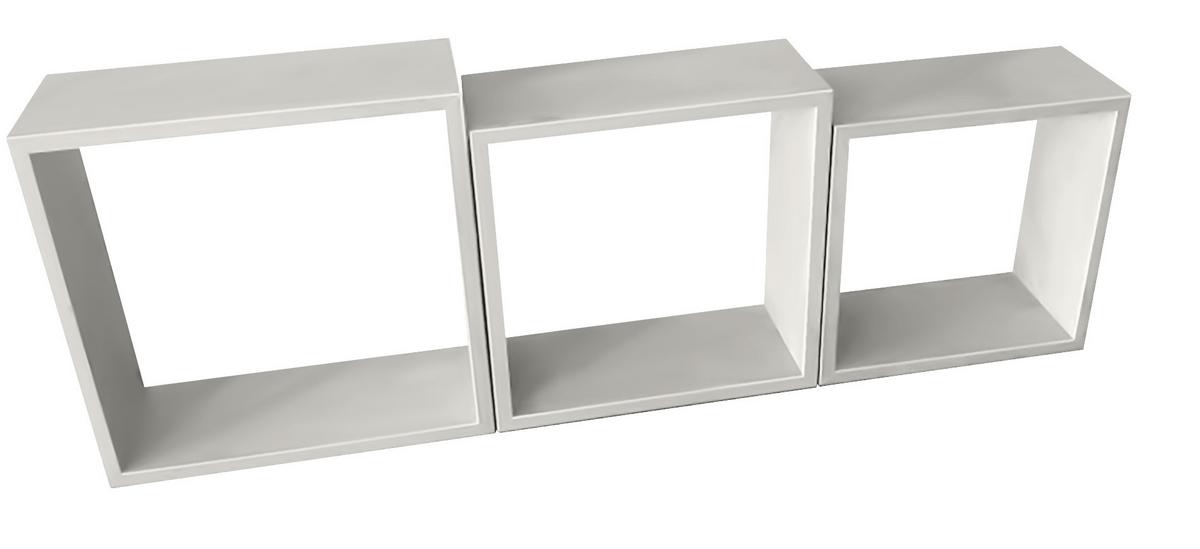 Set Zidnih Polica Simple 3 - Moderno, drvni materijal/plastika (30-27-24/30-27-24/12cm) - Best Price