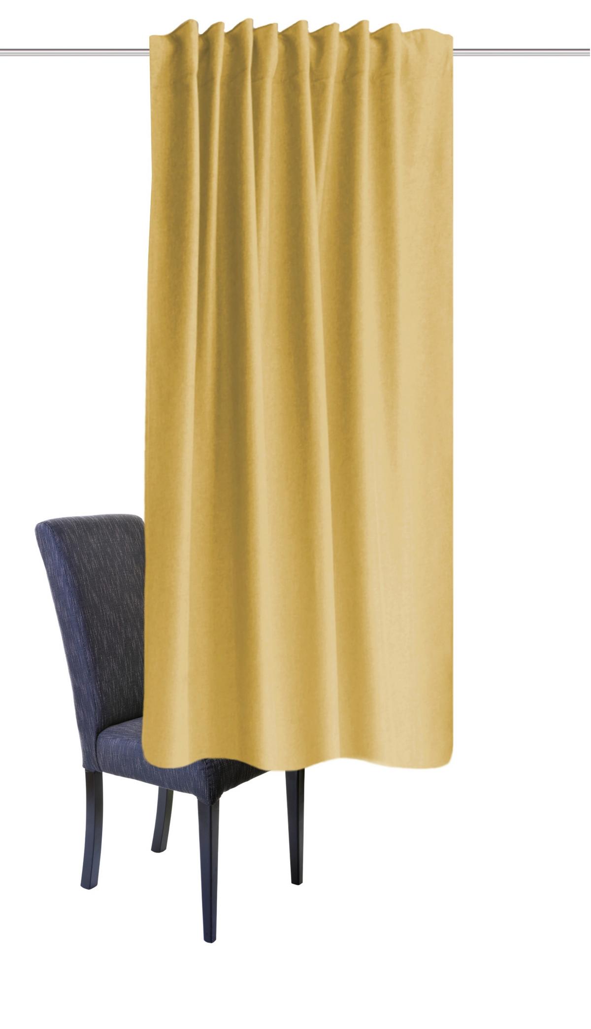Wärmeschutzvorhang Eskimo Gelb ca. 135x175cm - Gelb, Basics, Textil (135/175cm) - Schmidt W. Gmbh