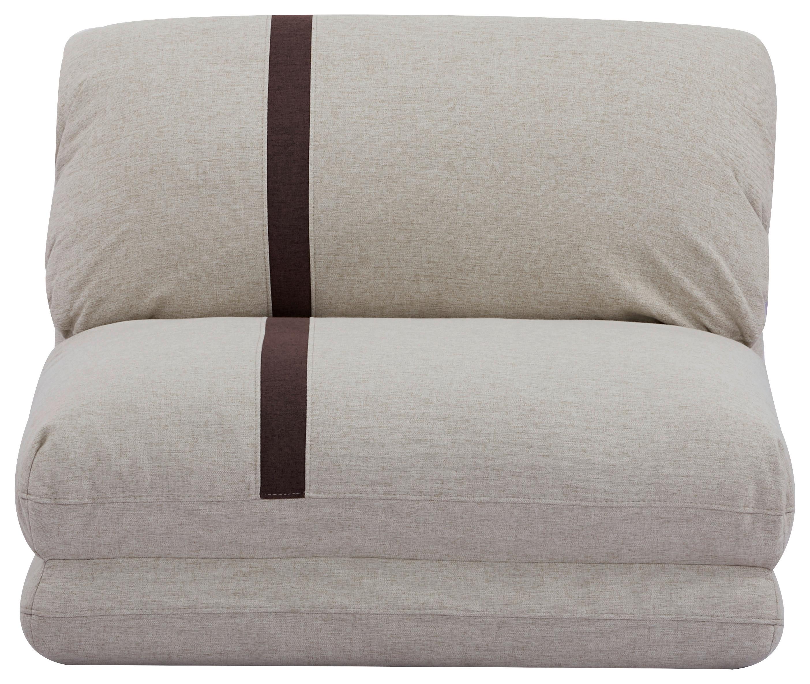 FOTEL Z FUNKCJĄ SPANIA ALMA - beżowy/ciemnobrązowy, Design, tkanina (78/58/82cm) - Livetastic