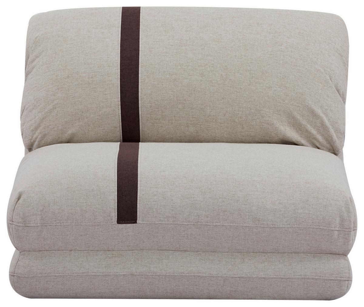 FOTEL Z FUNKCJĄ SPANIA ALMA - beżowy/ciemnobrązowy, Design, tkanina (78/58/82cm) - Livetastic