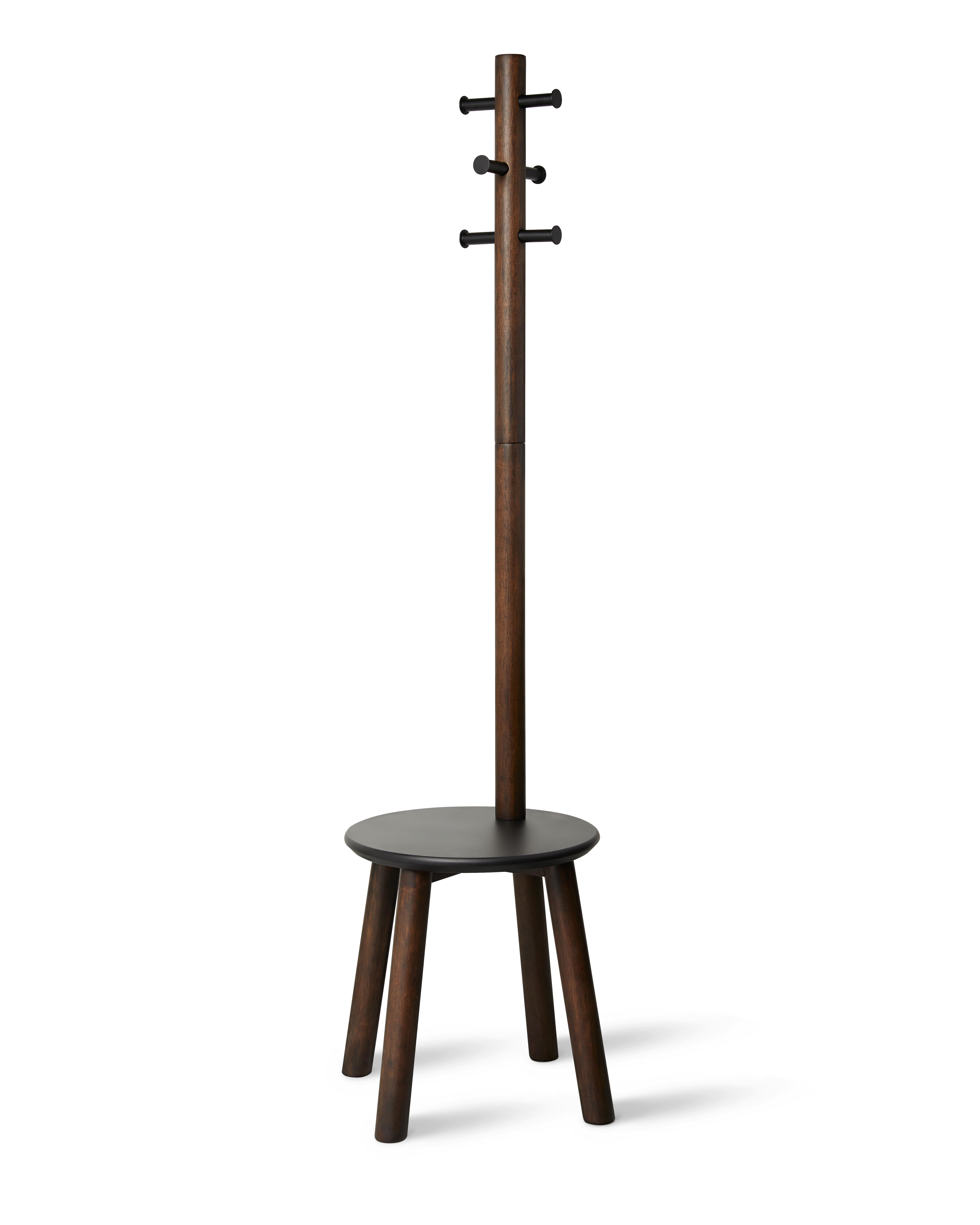 Kleiderständer Dunkelbraun - Dunkelbraun, Basics, Holz (51/165cm) - Umbra