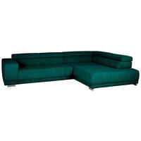 Wohnlandschaft Solero Türkis - Türkis/Chromfarben, LIFESTYLE, Textil (323/73/222cm) - Premium Living